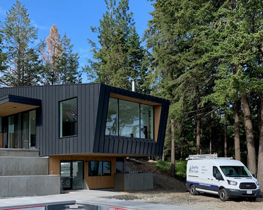 Quality Air Care service van at a modern Okanagan property