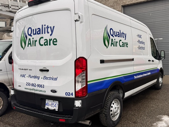 Quality Air Care service van ready for an Okanagan service call